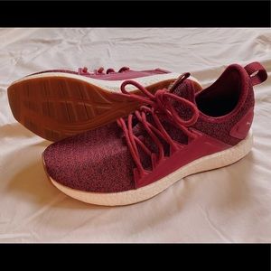 PUMA maroon athletic sneakers